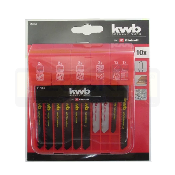 DEKOPÍR FŰRÉSZLAP KÉSZLET 10DB-OS T SZÁR KWB 49617350