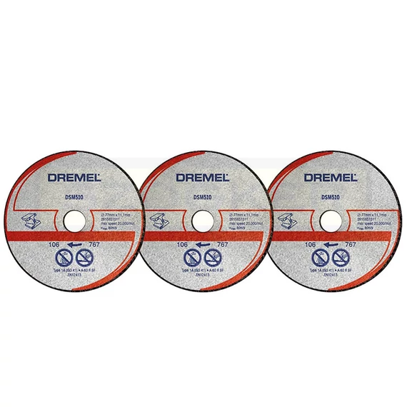 DREMEL 2615S510JA FÉM-MŰANYAGVÁGÓ TÁRCSA D77 DSM510 03DB/CSOMAG