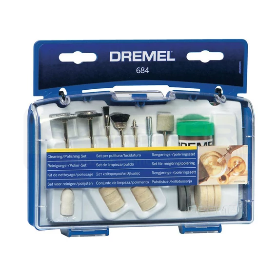 DREMEL 26150684JA DREMEL TISZTÍTÓ KÉSZLET 684  20db-os TÁROLÓVAL
