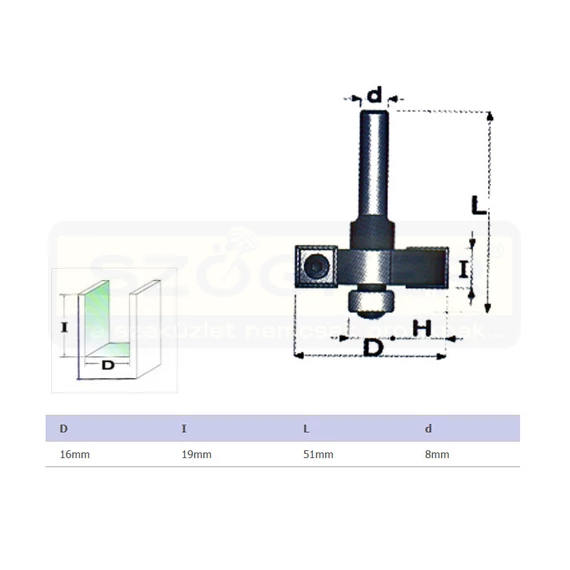 FELSŐMARÓ NÚT D16/19 D08mm SZÁR TÖMÖR VÍDIA MASSIVETOOLS 001603A