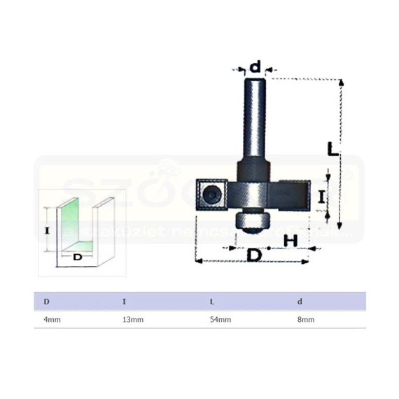 FELSŐMARÓ NÚT D4/13 D8mm SZÁR TÖMÖR VÍDIA MASSIVETOOLS S000403A