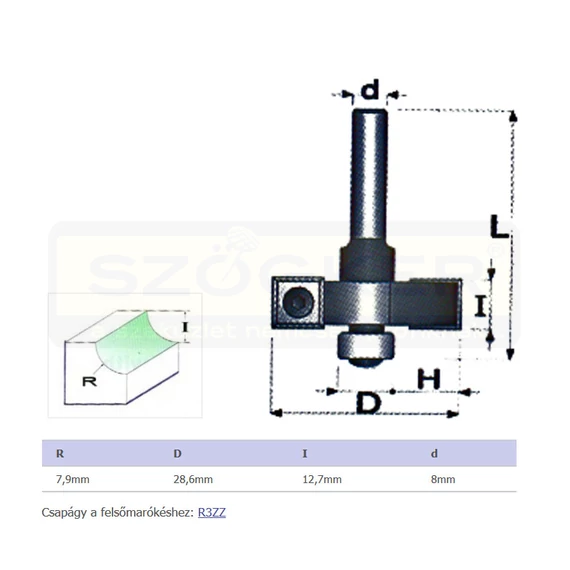 FELSŐMARÓ HOLKER R7,9mm MASSIVETOOLS 722863