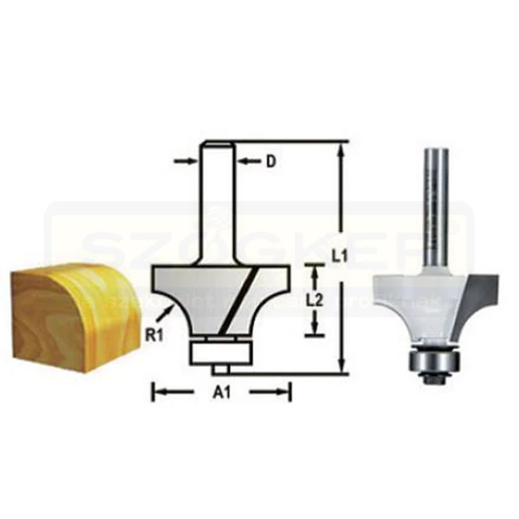 MAKITA D-48393 FELSŐMARÓ LEKEREKÍTŐ D28,6 R7,9mm 8SZÁR CSAPÁGYAS
