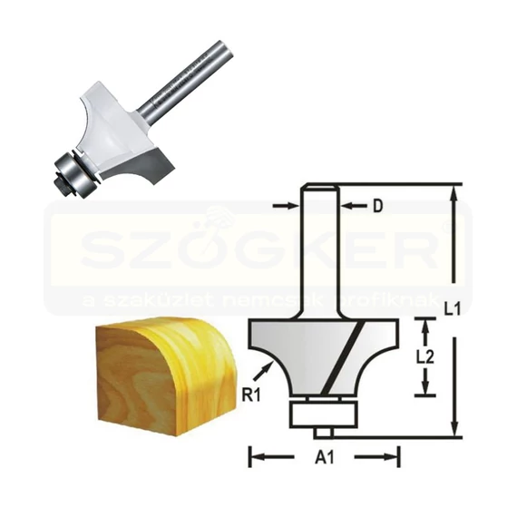 MAKITA D-48452 FELSŐMARÓ LEKEREKÍTŐ D20.3 R4.0mm 6SZÁR CSAPÁGYAS