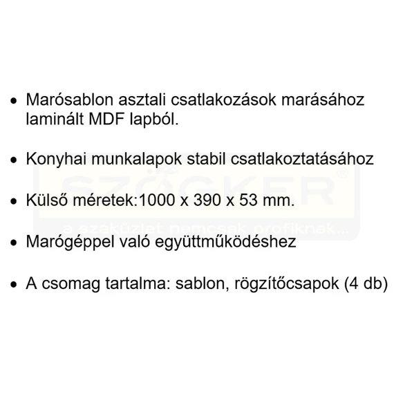 YATO 70890 MUNKALAP ÖSSZEMARÓ SABLON MAX 700mm 1000x390x53mm