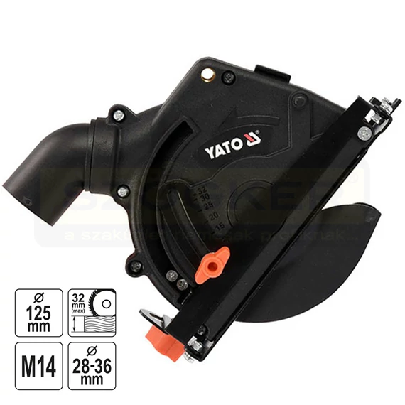 YATO 82986 KÖRFŰRÉSZ FELTÉT ADAPTER 125mm SAROKCSISZOLÓKHOZ