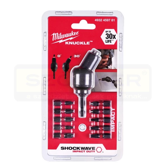 SAROKBEHAJTÓ ADAPTER+10BIT WB KNUCKLE SZÖGHAJTÁSSAL MILWAUKEE 4932459781