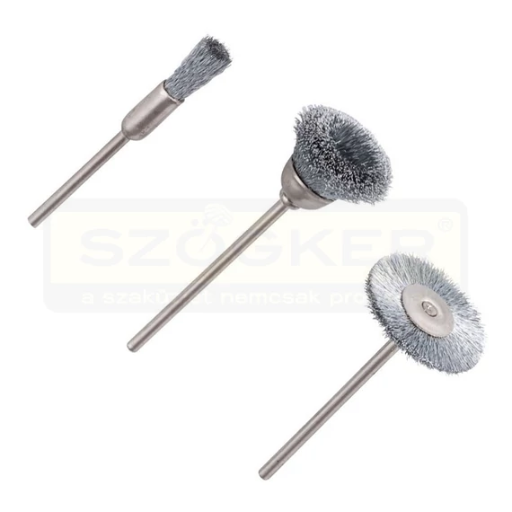 WOLFCRAFT 2114000 DRÓTKEFE KÉSZLET 3DB-OS ACÉL DRÓTBÓL MINI