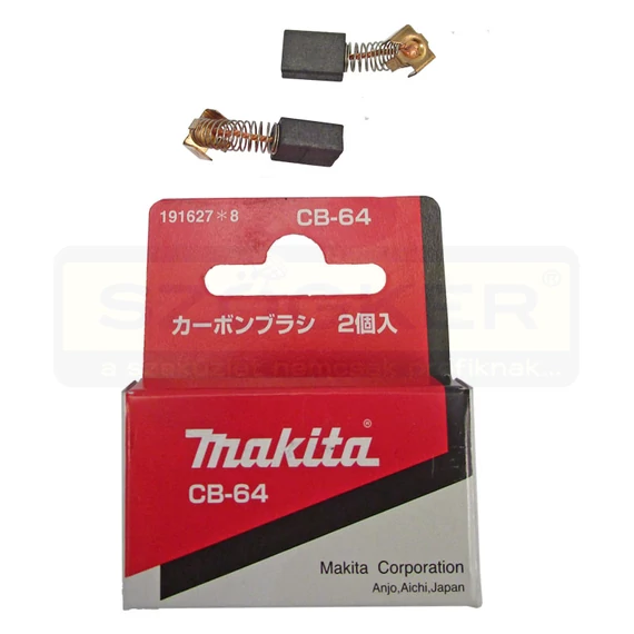 MAKITA 191627-8 SZÉNKEFE CB-64 (CB-56/57) 6413, GV6000, HP1300, 3706