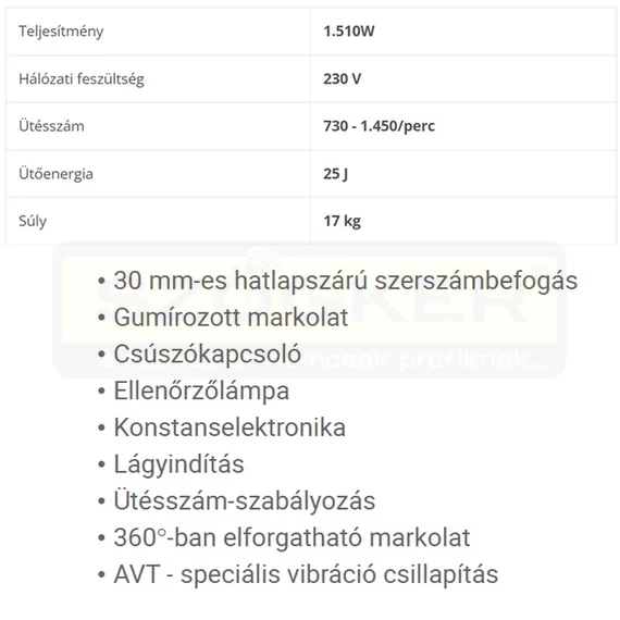 KÖLCSÖNZÉS BONTÓKALAPÁCS KAUCIÓ 120.000FT KÖLCSÖNZÉS  MAKITA HM1317C