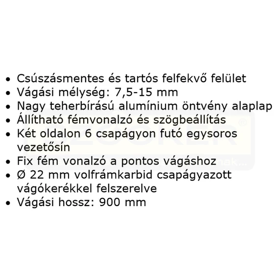 KÖLCSÖNZÉS CSEMPEVÁGÓ 900MM,  KAUCIÓ: 50.000,- KÖLCSÖNZÉS BAUTOOL NL210900