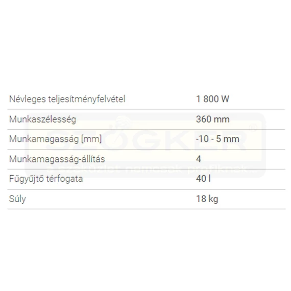 KÖLCSÖNZÉS GYEPSZELLŐZT. 1800W ELEKTR., KAUCIÓ: 50.000,- FT KÖLCSÖNZÉS MAKITA UV3600