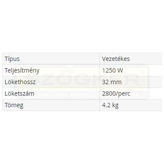 KÖLCSÖNZÉS OFFFŰRÉSZ 1250W LÖKET 36mm, KAUCIÓ: 50.000,-FT KÖLCSÖNZÉS MAKITA JR3060T