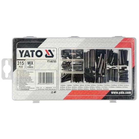 YATO 06785 ILL.CSŐSZEG HASÍTOTT KÉSZLET 315DB 1.5*5mm - 10*50mm
