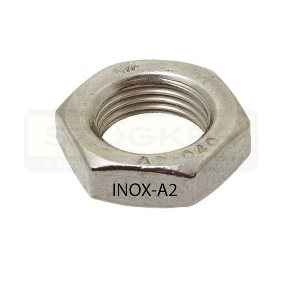 ALACSONY HATLAPÚ ANYA M12 DIN 439 A2 INOX