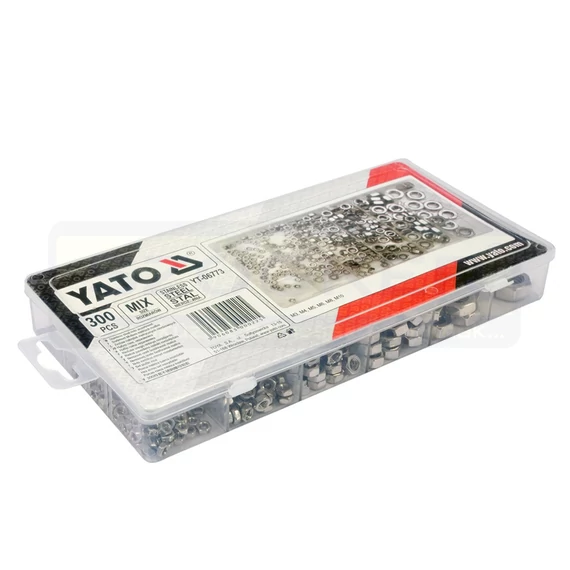 YATO 06773 ANYA HATLAPÚ KÉSZLET 300DB ROZSDAMENTES M03 - M10