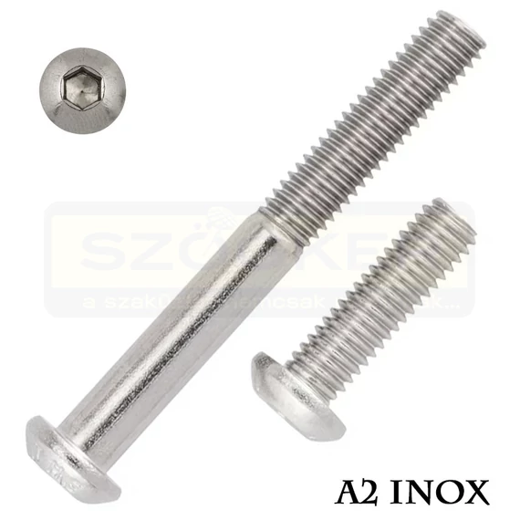 BK FÉLGÖMBFEJŰ M8*30 ISO 7380-1 A2 INOX IMPORT