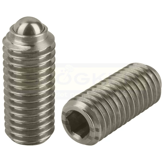 HERNYÓCSAVAR GOLYÓS BK M8*18 INOX BIOTEK GN 615.3-M8-KN
