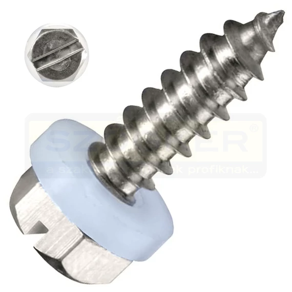 LEMEZCSAVAR HLF D4.2*13 DIN 7976-A2 INOX PA ALÁTÉTTEL IMPORT EGYEDI