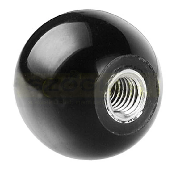 GÖMB-GOMB D32 M8 DUROPLAST HORG. MENETTEL, FEKETE IMPORT