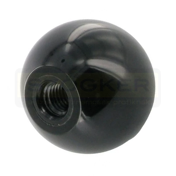 GÖMB-GOMB D40 M12 DUROPLAST MŰANYAG MENETTEL, FEKETE IMPORT