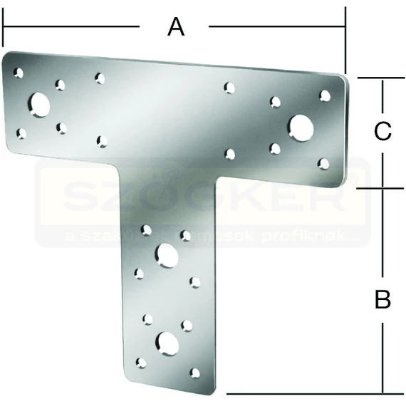 ÖSSZEKÖTŐLEMEZ T HG. 080*068*038/2.0 VORMANN 70995