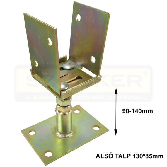 OSZLOPTARTÓ TALPAS U ÁLL.SHG 60-140mm SZÉLESSÉG FÜGG:50mm PEMOR