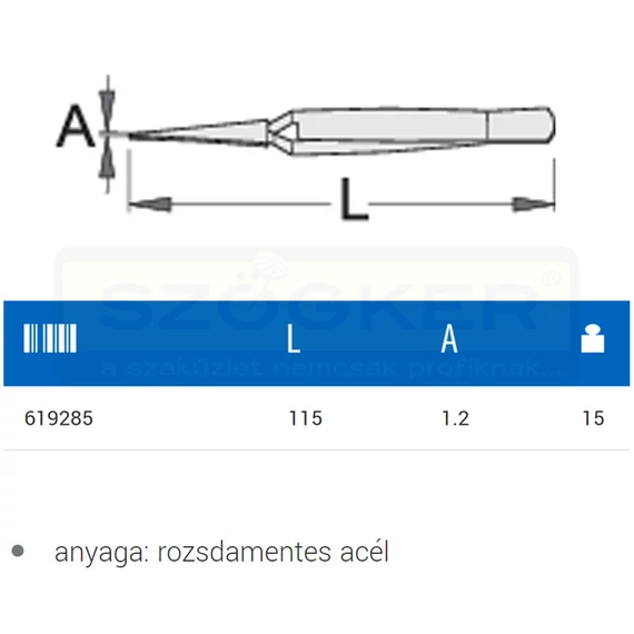 UNIOR 619285 MŰSZERCSIPESZ 115 KERESZT 1347
