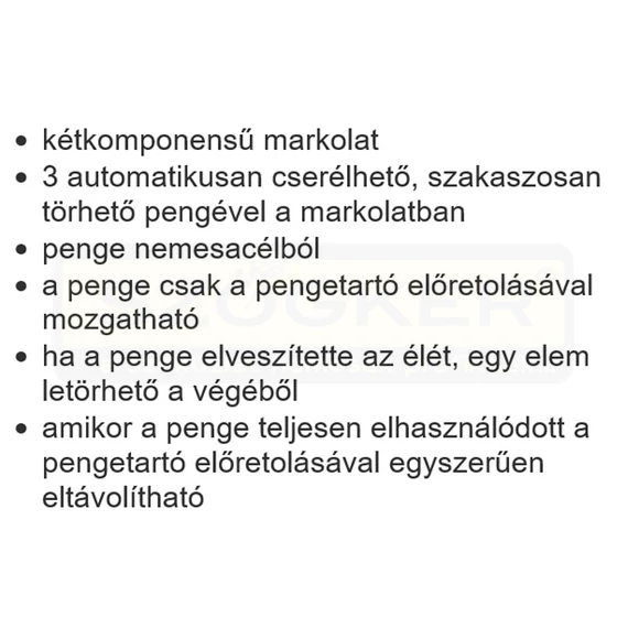 UNIOR 616853 DEKORKÉS 18mm MŰANYAG TÖRHETŐ 3DB CSEREPENGÉT TARTALMAZ 556A