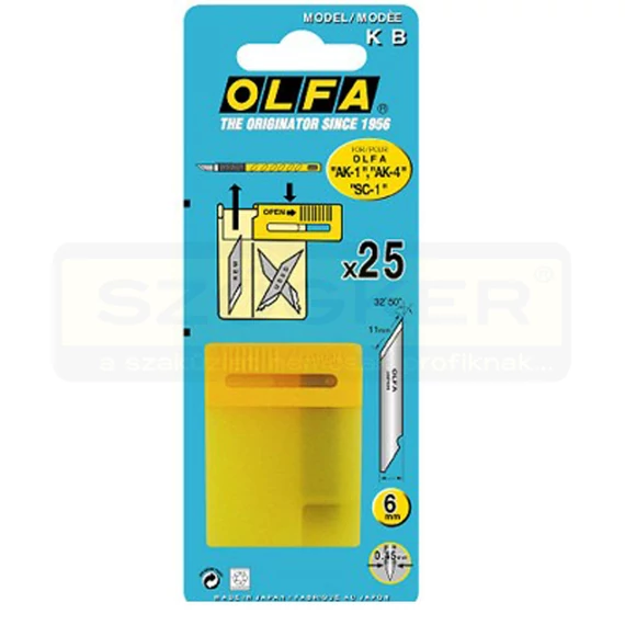 OLFA KB DEKORPENGE TRAPÉZ 11mm 25DB/CS.