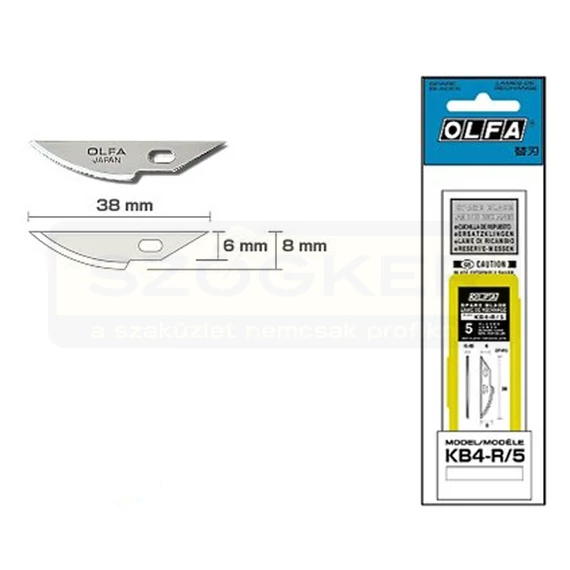 OLFA KB4-R/5 DEKORPENGE FÉLKÖR 38mm 05DB/CS.