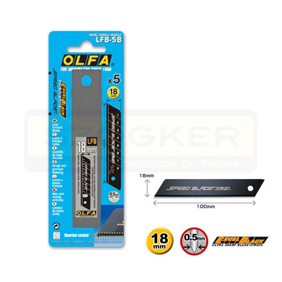 OLFA LFB-5B DEKORPENGE TÖRHETŐ 18mm 05DB/CS.