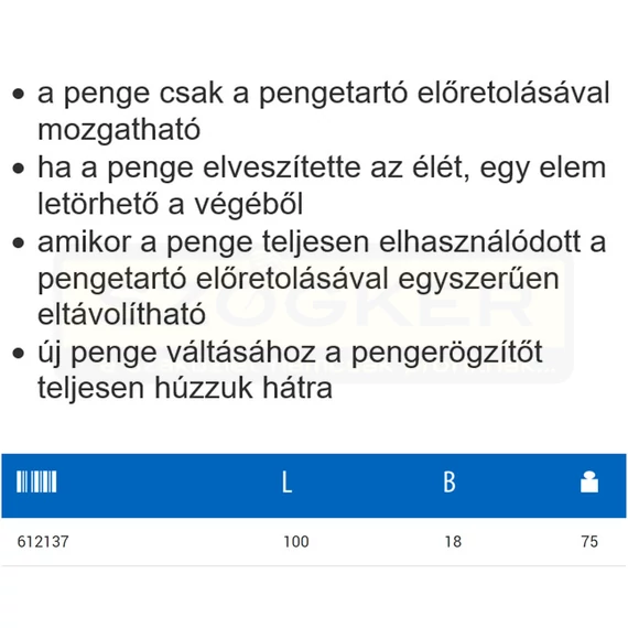UNIOR 612137 DEKORPENGE TÖRHETŐ 18mm 10DB/CSOM. 556A ÉS B KÉSHEZ