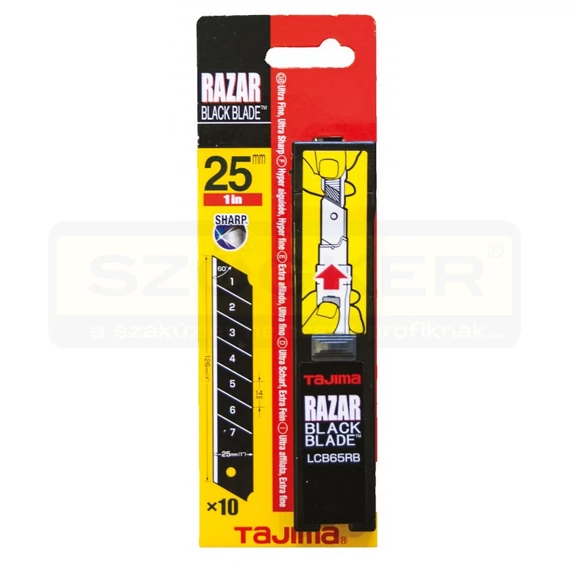 DEKORPENGE TÖRHETŐ 25mm 10DB/CSOMAG,RAZAR BLACK TAJIMA LCB65RB