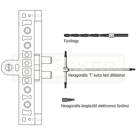 FÚRÓSABLON AJTÓPÁNTHOZ 495/20-HOZ NÉGYLÁBÚ OTLAV MC701200G009