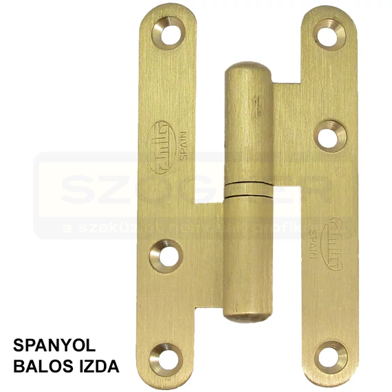 AMIG 405/4427 IZDA HARMÓNIKAAJTÓ PÁNT 95*52*2,3mm RÉZ-SZATÉN KEREKÍTETT-SIMA BAL