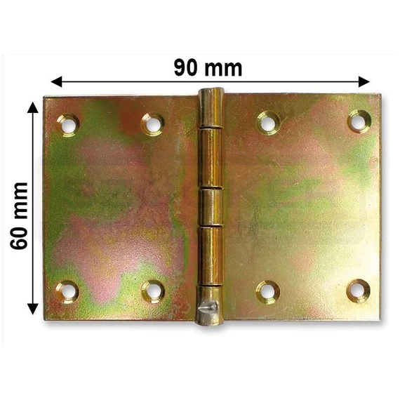 CSUKLÓSPÁNT EXTRA SZÉLES 060mm SÁRGAHORG. 60x90mm NYITOTT MAGYAR 252
