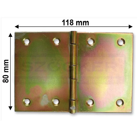 CSUKLÓSPÁNT EXTRA SZÉLES 080mm SÁRGAHORG. 80x120mm NYITOTT MAGYAR 254