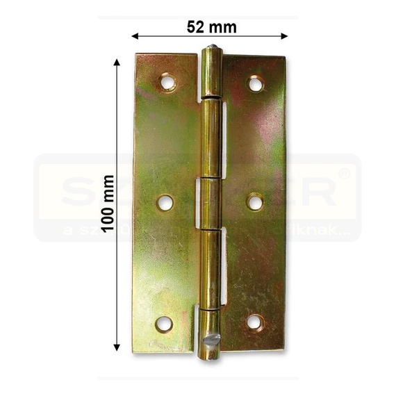 CSUKLÓSPÁNT KESKENY 100mm SÁRGAHORG. 100x50 NYITOTT MAGYAR 215
