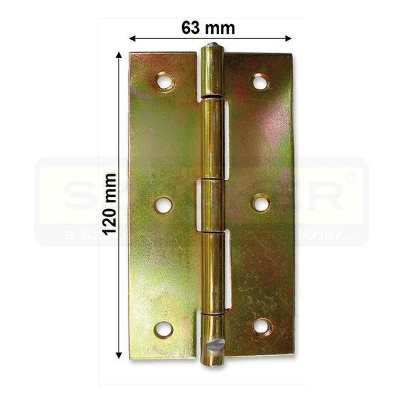 CSUKLÓSPÁNT KESKENY 120mm SÁRGAHORG. 120x60mm NYITOTT MAGYAR 216