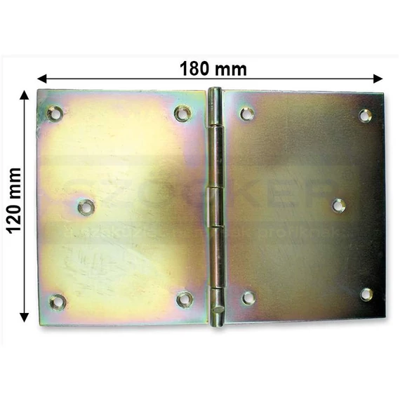 CSUKLÓSPÁNT EXTRA SZÉLES 120mm SÁRGAHORG. 120x180mm NYITOTT MAGYAR 256
