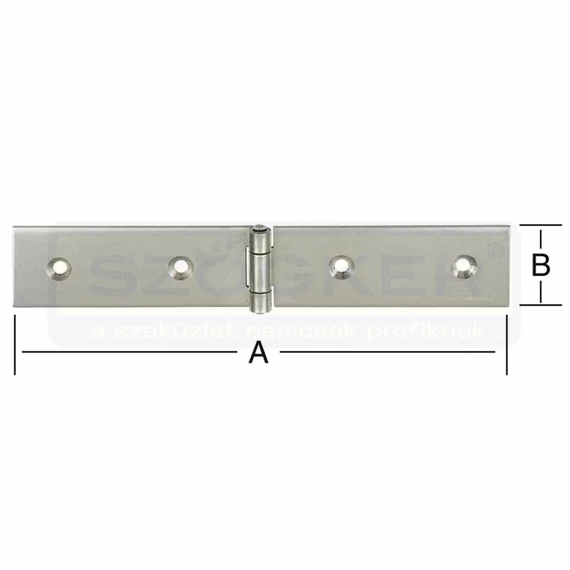 LÁDAPÁNT 200*35mm INOX SZÖGLETES SZÉLLEL VORMANN 010096200