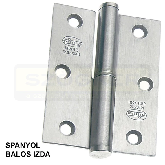AJTÓPÁNT SZÖGLETES 90*65*2,5mm INOX BAL/IZDA MHA 477
