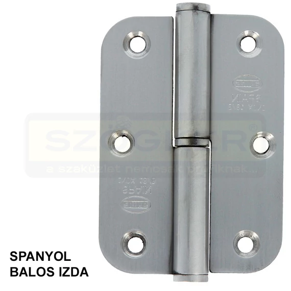 AJTÓPÁNT KEREKÍTETT 90*65mm INOX BAL/IZDA MAGYAR JOBB MHA 477