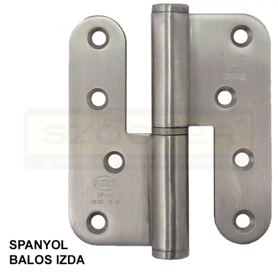 AJTÓPÁNT KEREKÍTETT 100*88*3mm INOX BAL/IZDA MAGYAR JOBB MHA 478EGYEDI