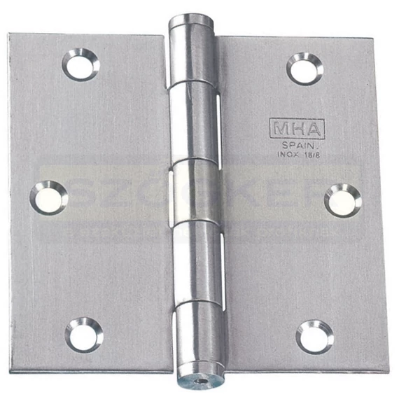AJTÓZSANÉR 90*90mm INOX SZÖGLETES SIMA VAST:2mm MHA 479