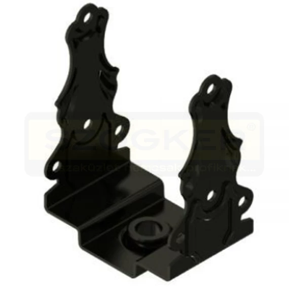 KENGYEL 210*115/60*2.5mm U-ALAKÚ FEKETE DÍSZES PACZERA PS51-U-120-3 UTOLSÓ DB