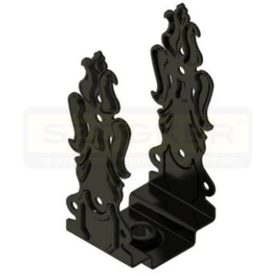 KENGYEL 152*97/76*2.5mm U-ALAKÚ FEKETE DÍSZES PACZERA PT50-U-100-3 UTOLSÓ DB