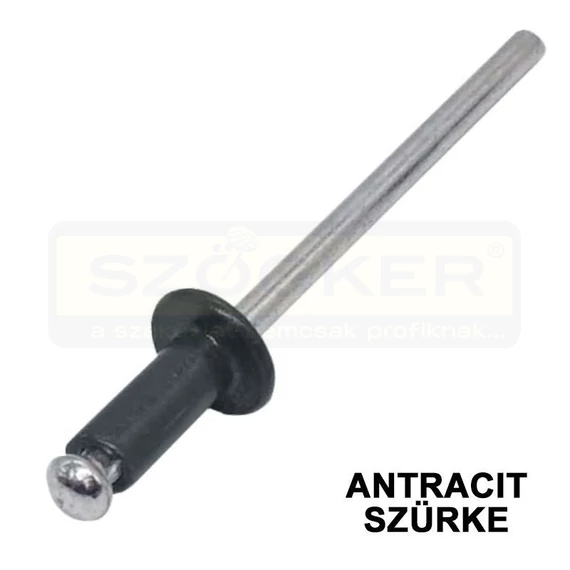 HÚZÓSZEGECS NYITOTT 3.9*10 FGF DIN 7337A AL-AC.ANT.SZ RAL7016 DSU AST