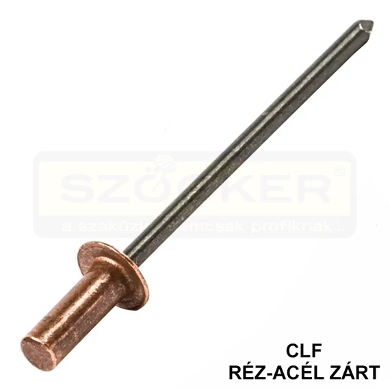 HÚZÓSZEGECS ZÁRT 3.2*9.5 FGF VÖRÖSRÉZ-ACÉL DSU CLF
